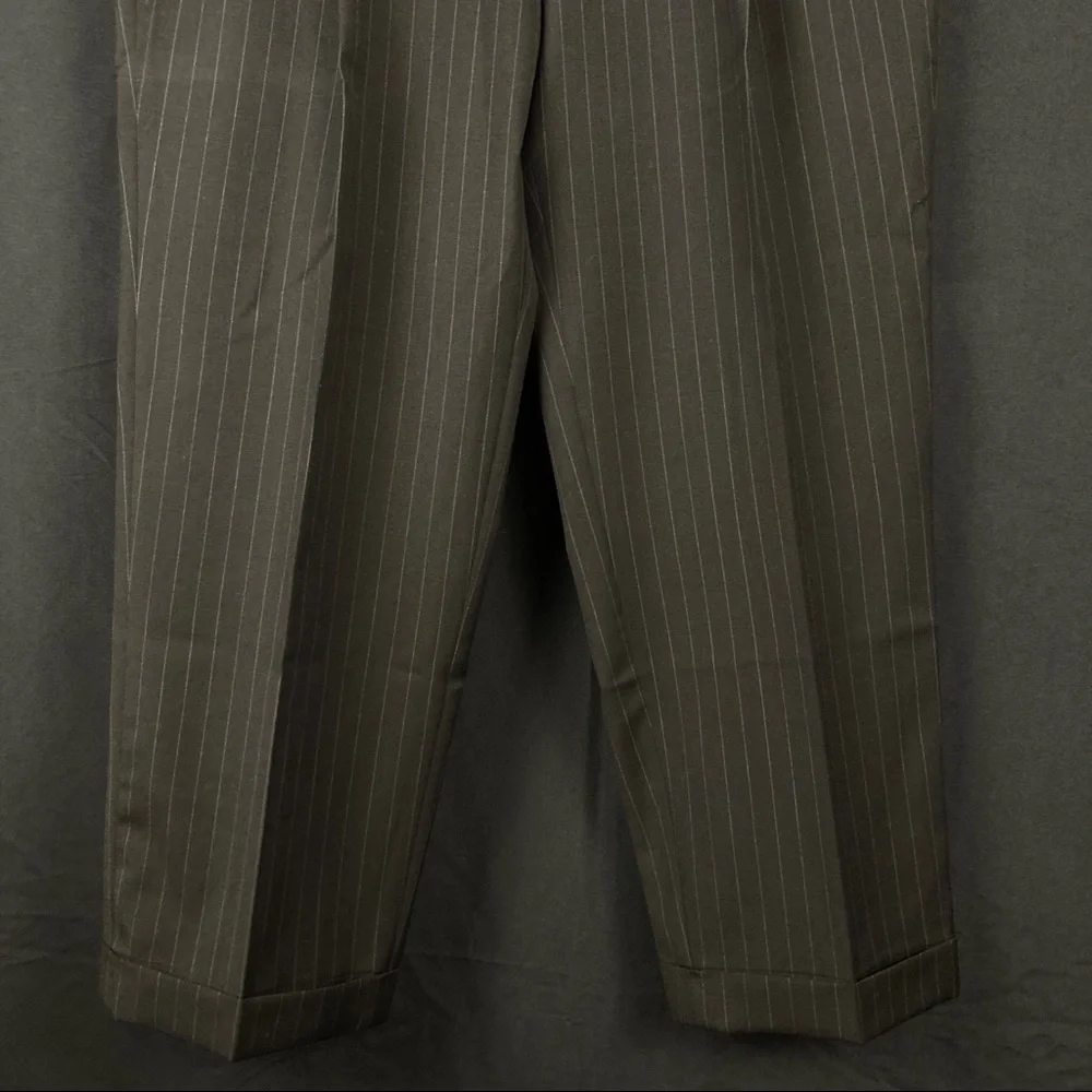 Vintage YSL Men's Black Pinstripe Double-Breasted Blazer
